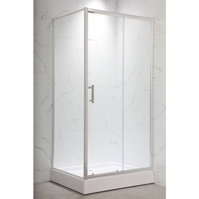 фото Душова кабіна без піддону MIXXUS HARD SC01-120x80x185-TR CHROME прозоре скло 5мм NEW (MI8369)
