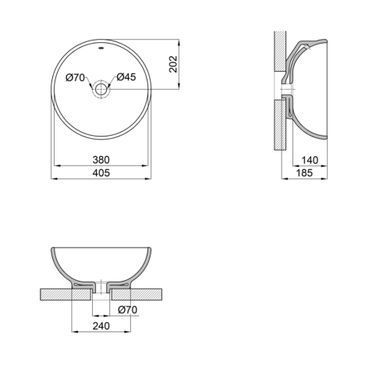 фото Раковина-чаша Qtap Robin 410х410х180 White QT1311A004WN