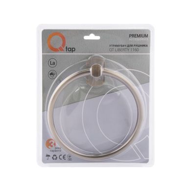 фотографія Тримач для рушника Qtap Liberty D 160 мм QTLIBANT1160 Antic Bronze