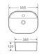 Умивальник накладний керамічний Mixxus Premium Ellipse-0201 505x385x120mm (MP6482)