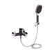 фото Смеситель для ванны Qtap Grand (c душевым гарнитуром) QTGRABCR006 Chrome/Black