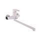 фотографія Змішувач для ванни Plamix Cezar-006 EURO SET White (зі шлангом, лійкою та кронштейном) (PM0666)