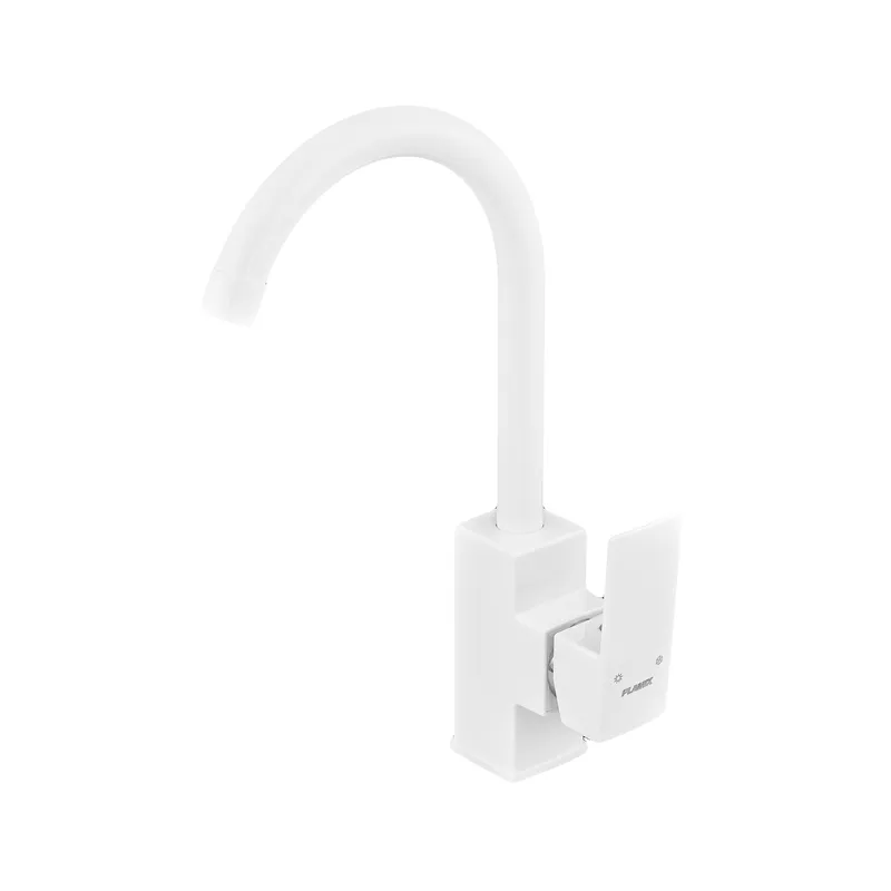 фото Змішувач для кухні Plamix Kubus-011 SET White (з підведенням) (PM0674)