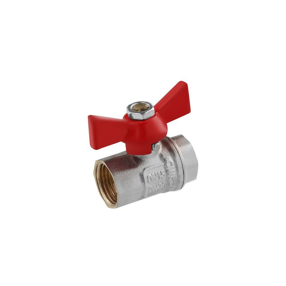 фото Кран шаровой STA 1/2" ВВ PN30 бабочка, никелированный