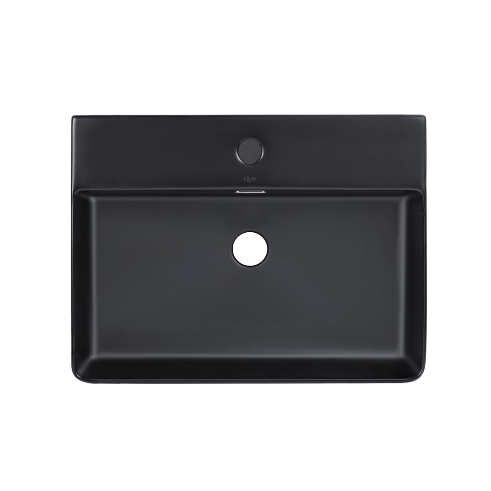 фото Раковина Qtap Nando LT 600х420х120 Matt black QT12112173MBMBN