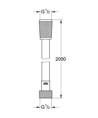 фото Душовий шланг 2000 Grohe Silverflex (27137000)