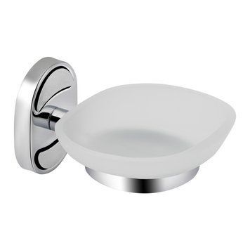 фото Мыльница с держателем Lidz Oreo 0201 настенная (матовое стекло) LDORE0201CRM22083 Chrome
