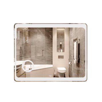 фото Зеркало Qtap Aquarius 1000х800 с LED-подсветкой, линза, QT2178141980100W