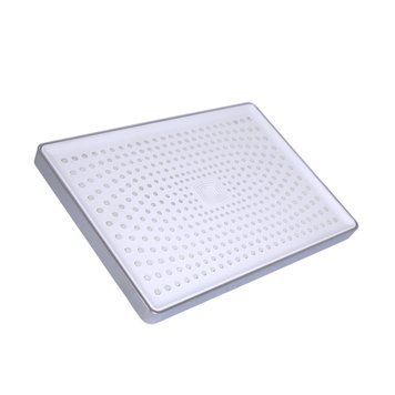 фото Потолочная лейка Qtap (305x210x40) для душевой системы Presto Chrome/White QTPRE30521040CRW50580