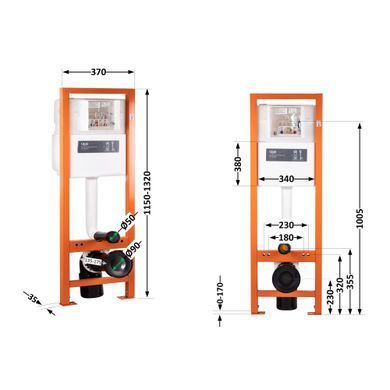 фото Инсталляция для унитаза Qtap Nest Uni QT0233M370