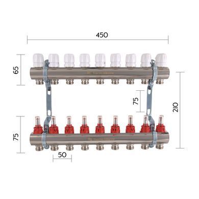 фото Коллектор с расходомерами Thermo Alliance Standart 1" 9 выходов SD235W9