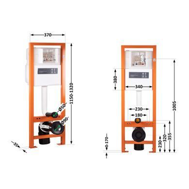 фото Инсталляция для унитаза Qtap Nest Uni QT0233M370