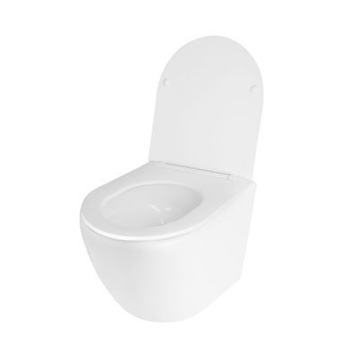 фотографія Унітаз підвісний Qtap Jay безободковий Ultra Quiet з сидінням Soft-close QT07335177W