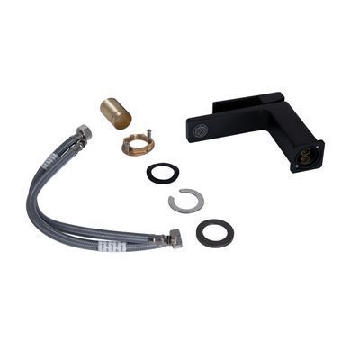 фото Смеситель для раковины Qtap Gemini QTGEM270BLM45674 Black Matt