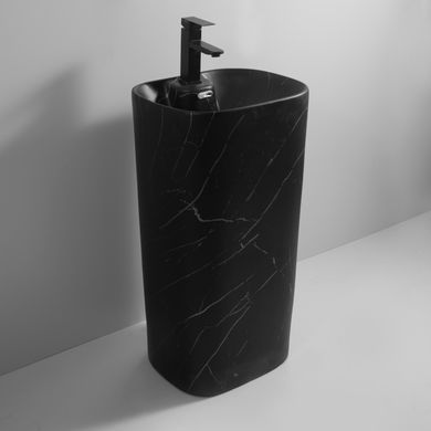 фото Раковина моноблок MIXXUS PREMIUM DIVERSE-1102 MARBLE 460х380х840mm з отвором під змішувач та переливом (MP6576)