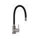 фотографія Змішувач для кухні Brinex Pure 015F3 з гнучким виливом Nickel/Black BRIPUR015F3NKB