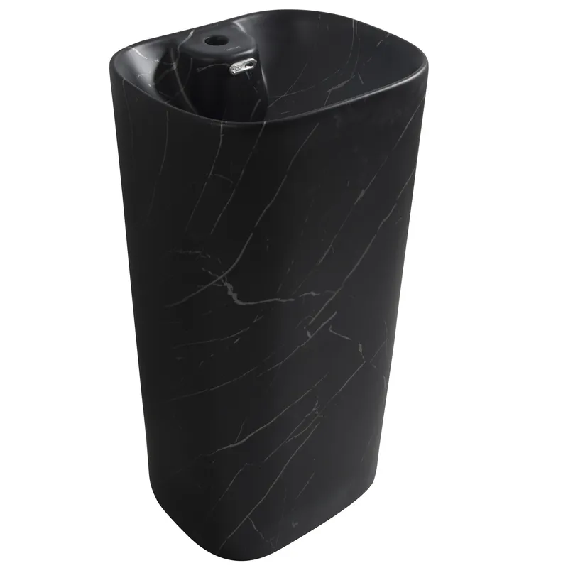 фото Раковина моноблок MIXXUS PREMIUM DIVERSE-1102 MARBLE 460х380х840mm з отвором під змішувач та переливом (MP6576)
