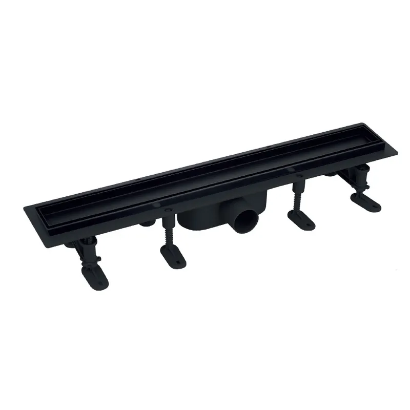фотографія Душовий трап Mixxus DRAIN-06-60 BLACK з пластиковою основою та накладкою з нержавіючої сталі SUS304 70x600мм (MI6529)