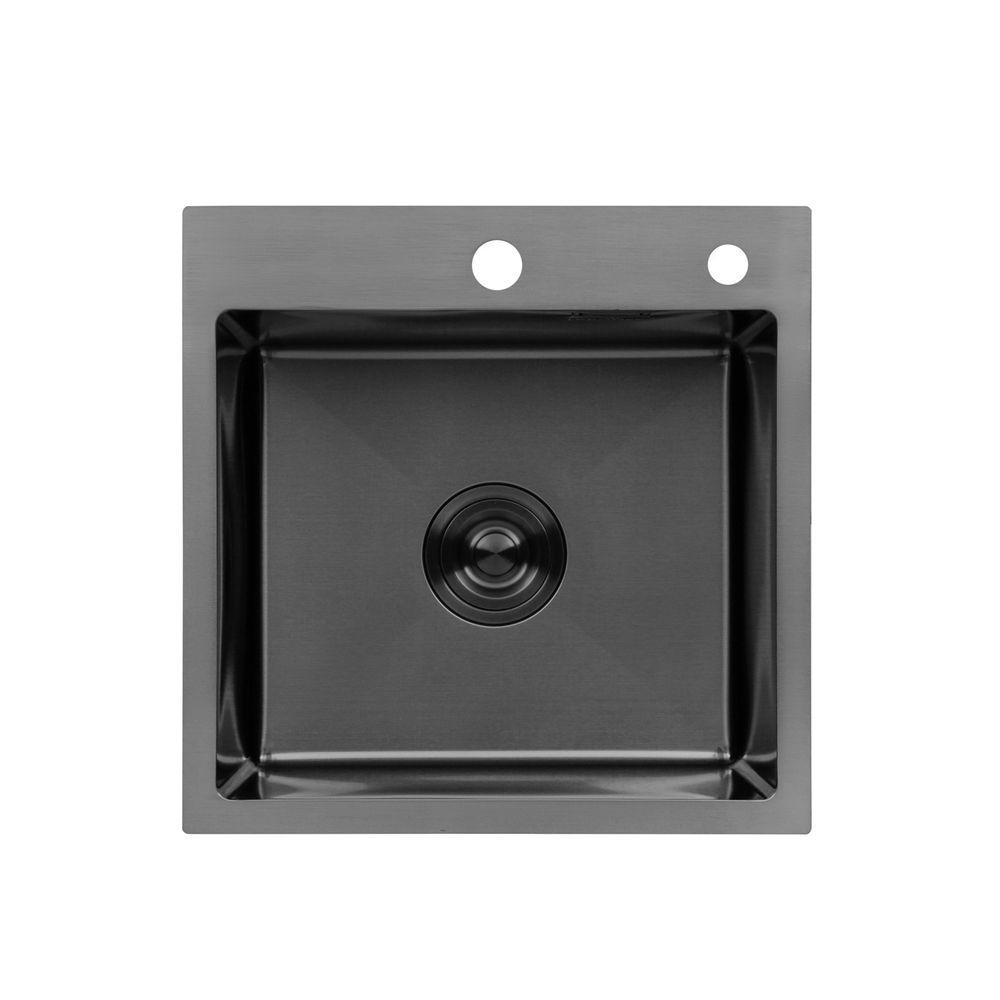 фото Кухонна мийка Kroner KRP Schwarze - 4545HM PVD (3.0/1.0 мм)