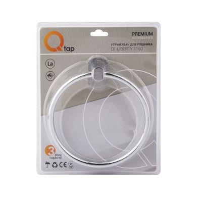 фотографія Тримач для рушника Qtap Liberty D 160 мм QTLIBCRM1160 Chrome