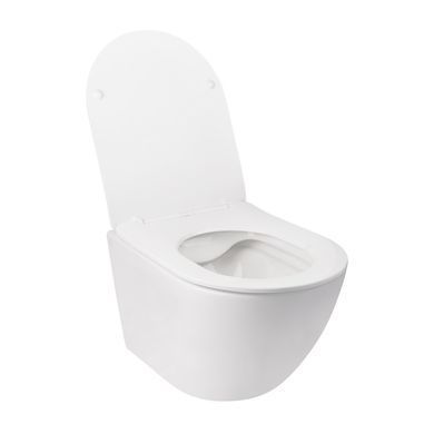 фотографія Унітаз підвісний Qtap Jay безобідковий з сідінням Soft-close QT07335176W