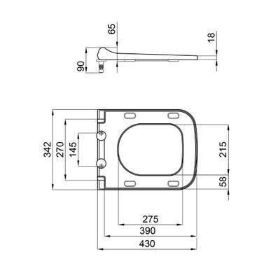 фото Сиденье для унитаза Qtap (Tern) с микролифтом Slim QT99HY2238W
