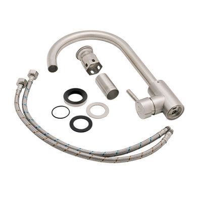 фотографія Смеситель для кухни Lidz Aria 015F (k35) LDARI015FNKS21689 Nickel