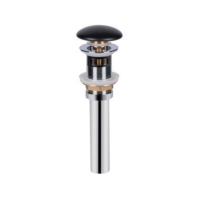 фотографія Раковина Qtap Nando LT 600х420х120 Matt black з донним клапаном QT12112173MBMB