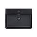 Раковина Qtap Nando LT 600х420х120 Matt black з донним клапаном QT12112173MBMB