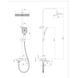 Душова колона зі змішувачем Haiba Gaudi 009-J GRAPHITE (HB9643)