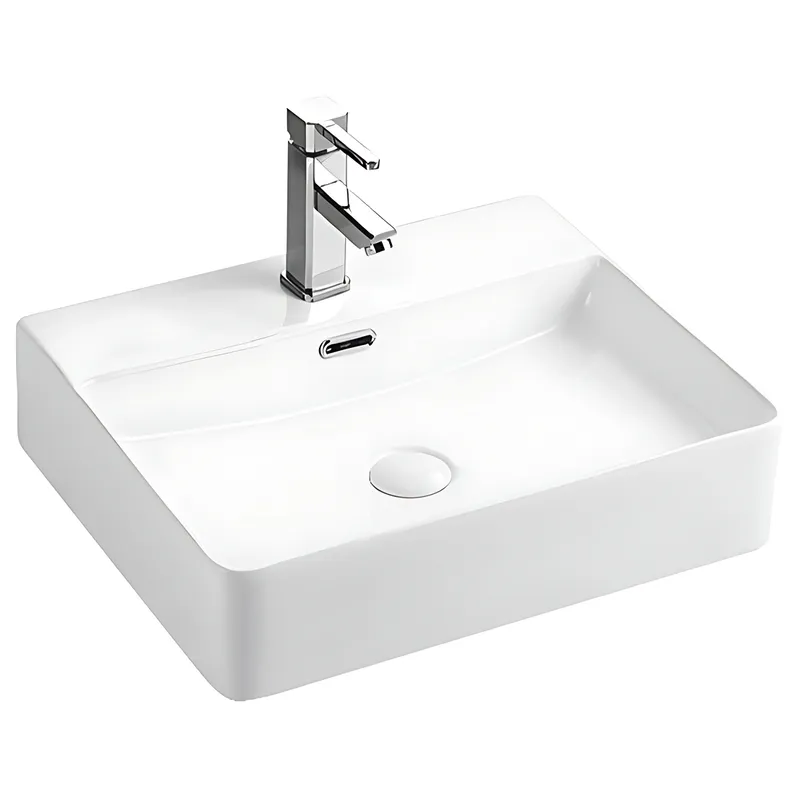 фото Раковина підвісна-накладна Mixxus Premium QUADRO-0203 500x420x130mm (отвір під змішувач, перелив) (MP6718)