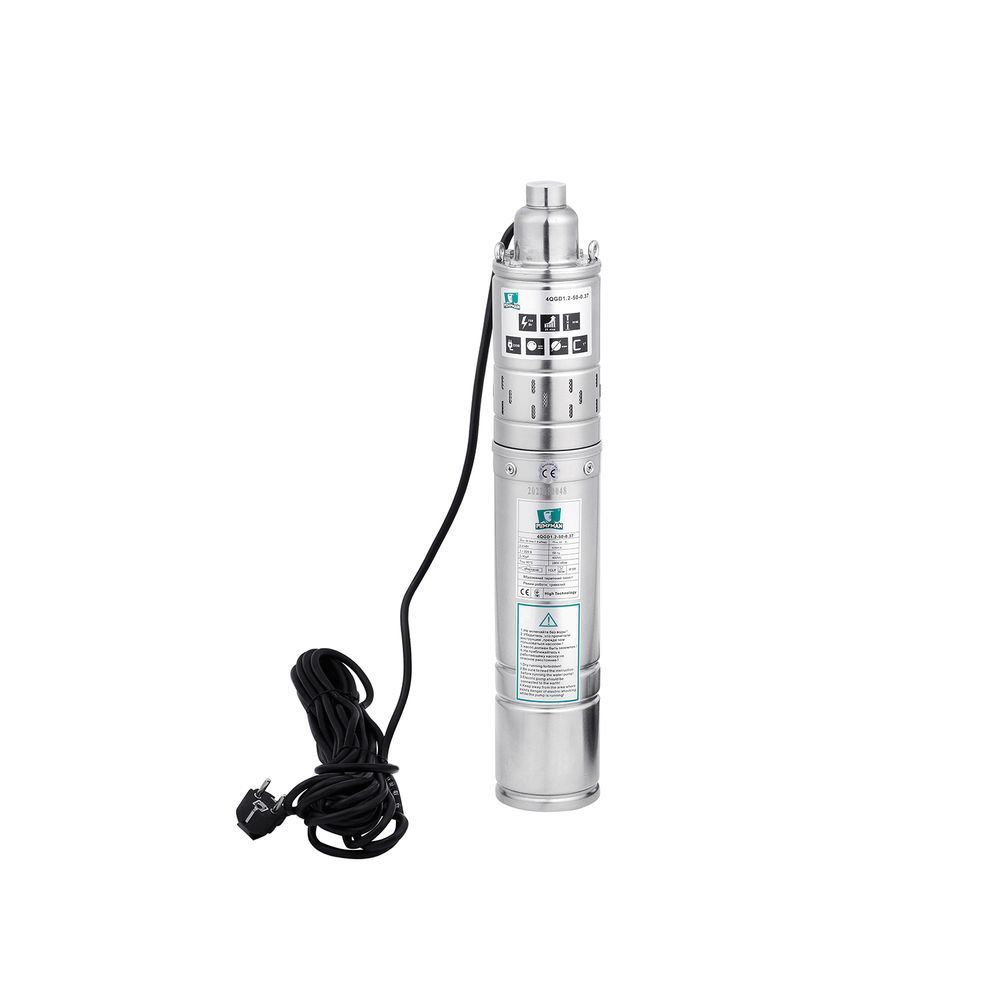 фото Насос глубинный шнековый Pumpman 4QGD1.2-50-0.37 кВт Нmax 80 м Qmax 1,5 куб.м 370 Вт