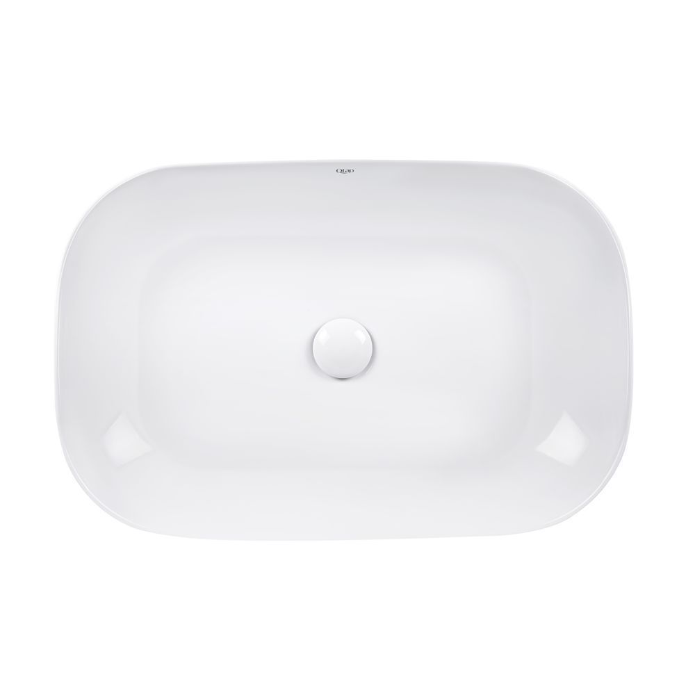 фото Раковина-чаша Qtap Robin 610x400x145 White с донным клапаном QT13112143PW