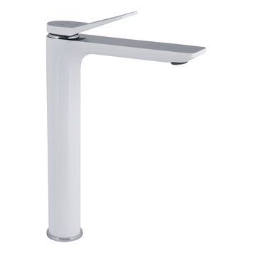 фотографія Змішувач для раковини Qtap Presto високий QTPRE269CRW45577 Chrome/White
