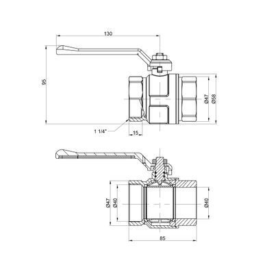 фото Кран шаровой Icma 1"1/4 прямой №350