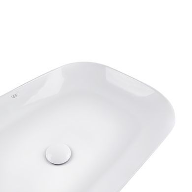 фото Раковина-чаша Qtap Robin 610x400x145 White с донным клапаном QT13112143PW