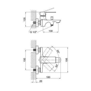 фотографія Змішувач для ванни Qtap Matice 3063103C Chrome