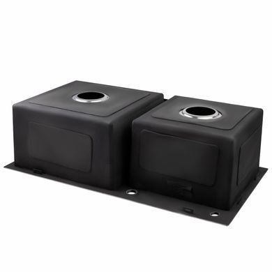фото Мойка для кухни с двумя чашами интегрированная Lidz Handmade H7843 (LDH7843BRU35387) Brushed Steel 3,0/1,0 мм