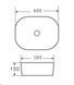 Умивальник накладний керамічний Mixxus Premium Diverse-0101 490x395x150mm (MP6484)