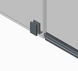 Двері у нішу розпашні KOER SR SD04-120x200-TR-07 прозоре скло EASY CLEAN 10мм графіт (KR5388)