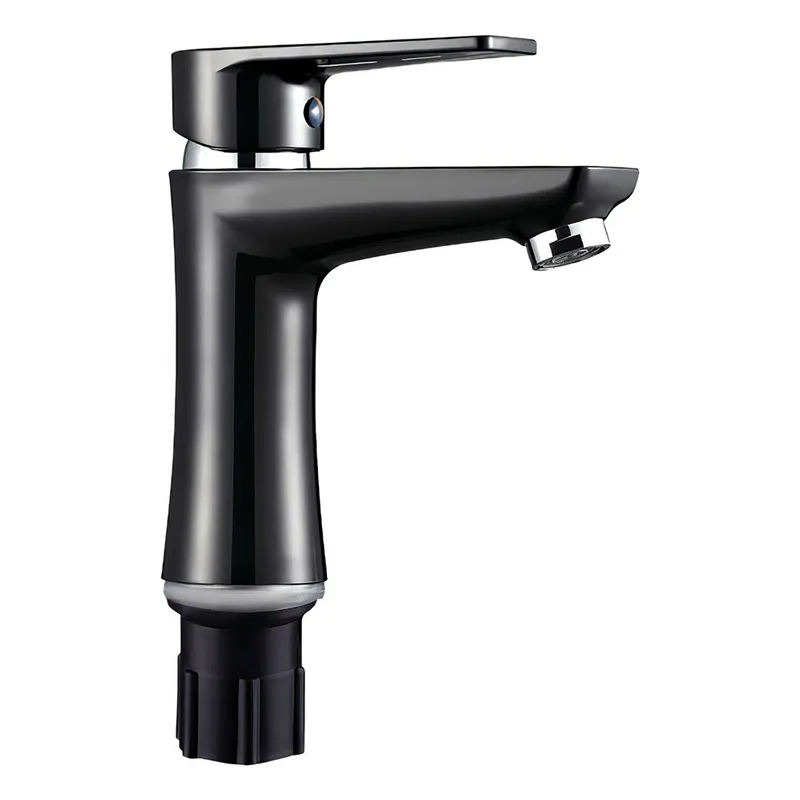 фото Змішувач для умивальника PLAMIX OSCAR-001 BLACK (з підведенням) (Колір чорний) (PM0613)