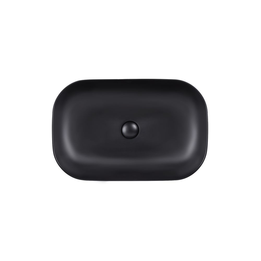 фото Раковина-чаша Qtap Robin 610х400х145 Matt black с донным клапаном QT132143PMBMB