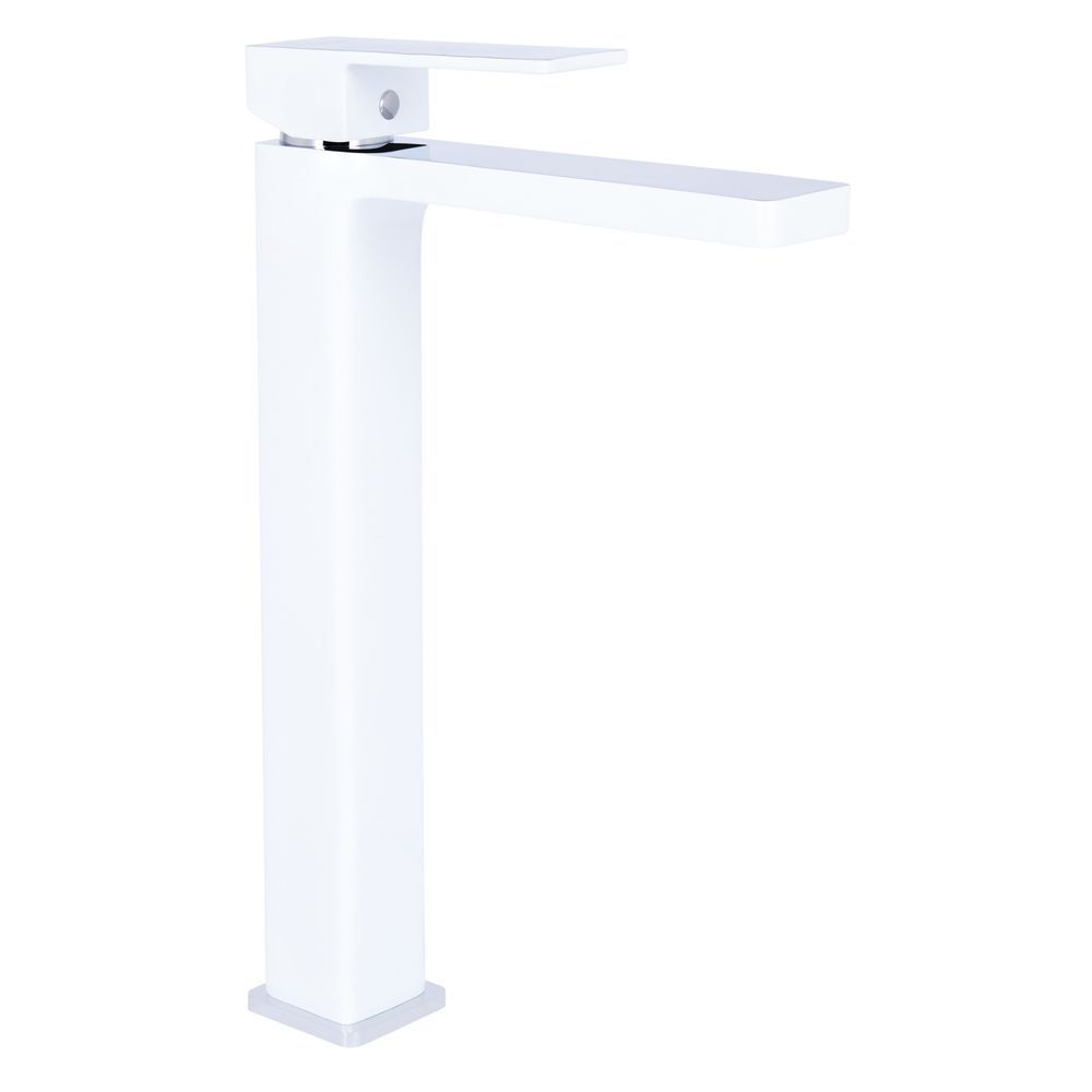фотографія Змішувач для раковини Qtap Gemini високий QTGEM269CRW45679 Chrome/White
