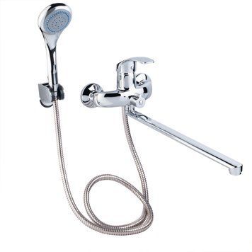 фото Смеситель для ванны Lidz Mars 005 с поворотным изливом (c душевым гарнитуром) (k40) LDMAR005CRM34853 Chrome