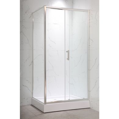 фото Душова кабіна з низьким піддоном MIXXUS HARD SCT01-100x90x198-TR CHROME прозоре скло 5мм NEW (MI8368)