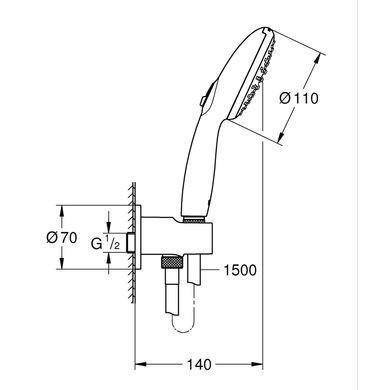 фото Душовий набір Grohe Tempesta 100, 2 режими (264062433)