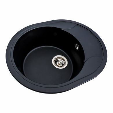 фото Гранітна мийка для кухні VALESO 5847 ONYX матова (чорний металік)