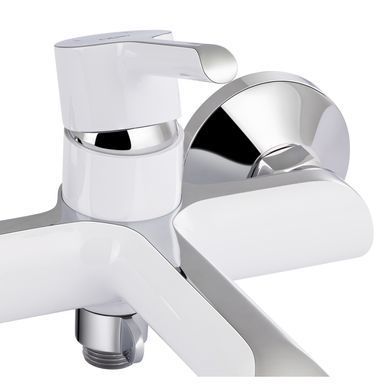 фотографія Змішувач для ванни Qtap Grand (з душовим гарнітуром) QTGRAWCR006 Chrome/White
