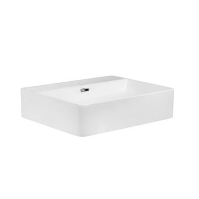 фото Комплект Qtap Nando LT: Раковина подвесная прямоугольная 500х420х120 мм White + Донный клапан PU02O