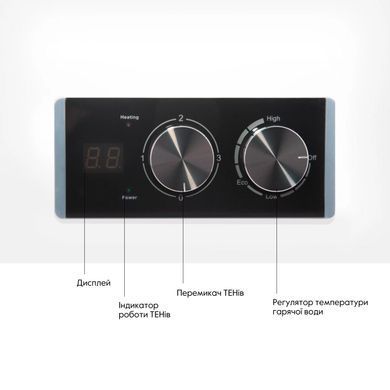 фотографія Водонагрівач електричний Thermo Alliance 80 л плоский горизонтальний, мокрий ТЕН 2 кВт (0,8+1,2) DT80H20G(PD)